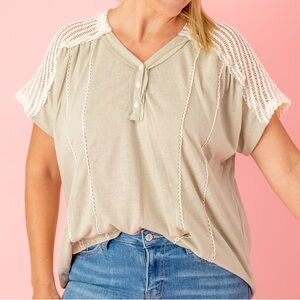Women’s Tan Crochet Top